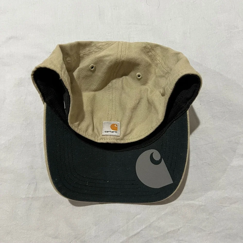 Carhartt Mens Dusky Beige Flex 89 Embroidered Workwear Fitted Hat Cap Medium